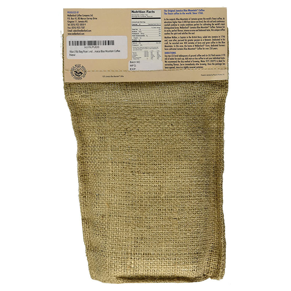 Wallenford 100% Jamaica Blue Mountain Coffee Roasted and Ground Coffee 16oz (FREE SHIPPING FROM JAMAICA)